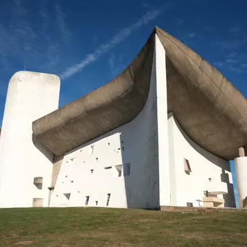 Ronchamp,France-October 14, 2018: A Roman Catholic Chapel in Ronchamp, France