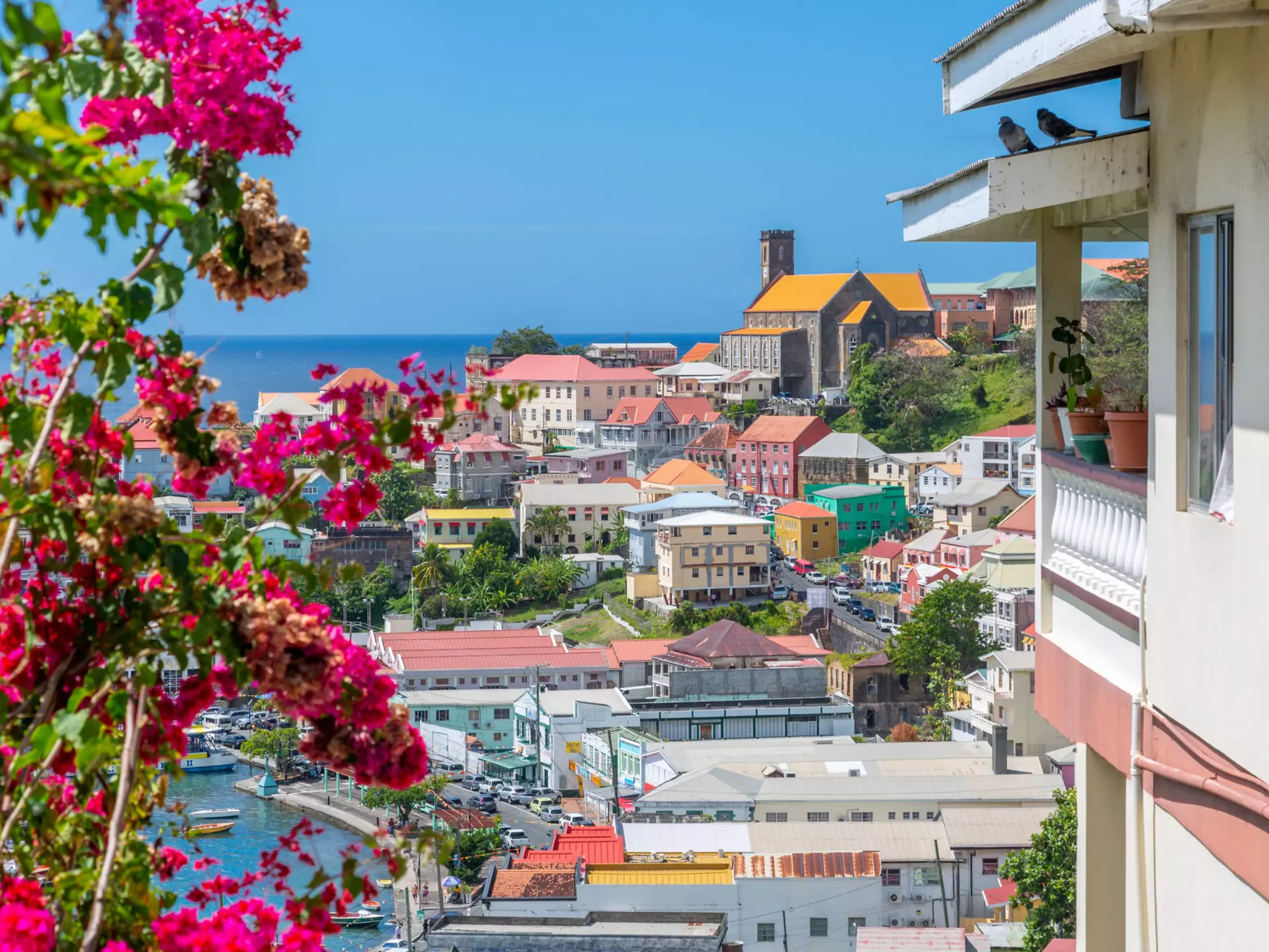 Elevated view of the Carnarge of St George's, Grenada. Frank Fell Media/Shutterstock