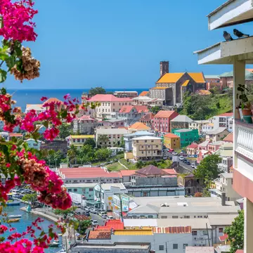 Elevated view of the Carnarge of St George's, Grenada. Frank Fell Media/Shutterstock