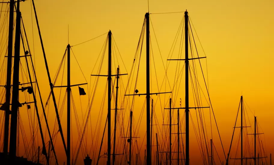 Silhouette of masts, Bodrum, Turkey