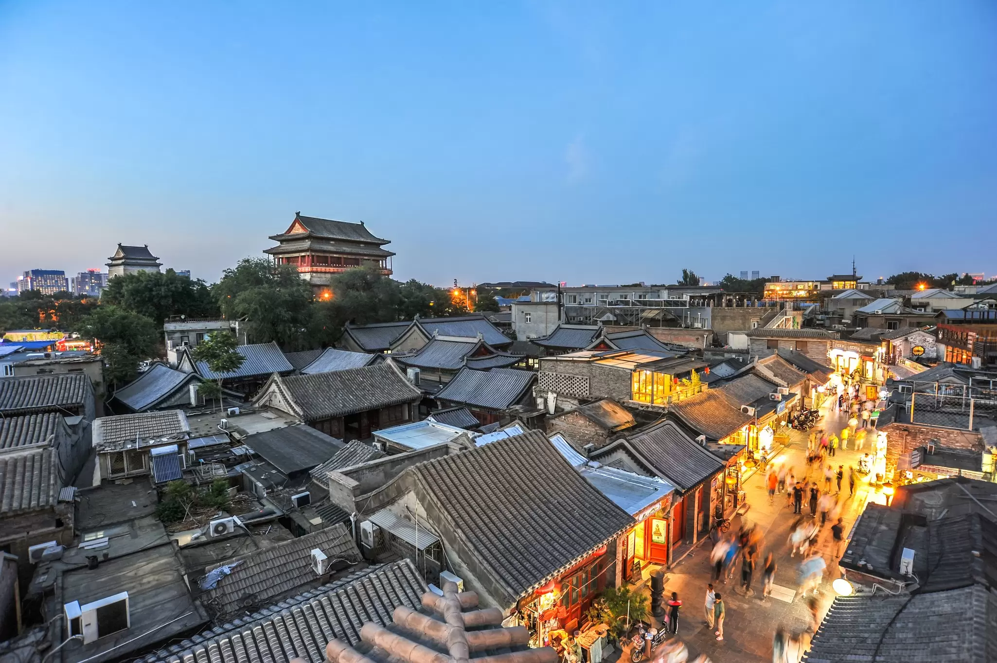 Beijing's hutongs (alleyways) at night. ynm_yn/Shutterstock