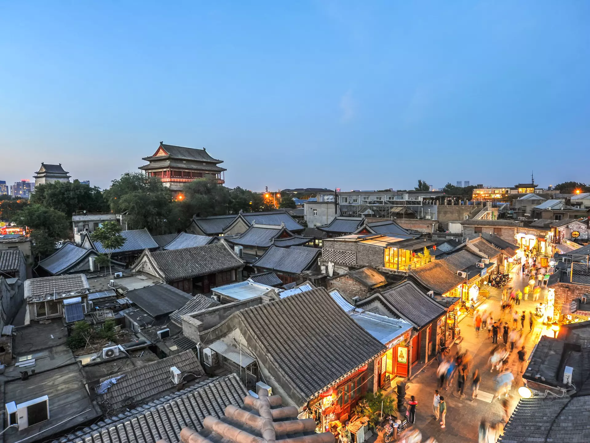 Beijing's hutongs (alleyways) at night. ynm_yn/Shutterstock