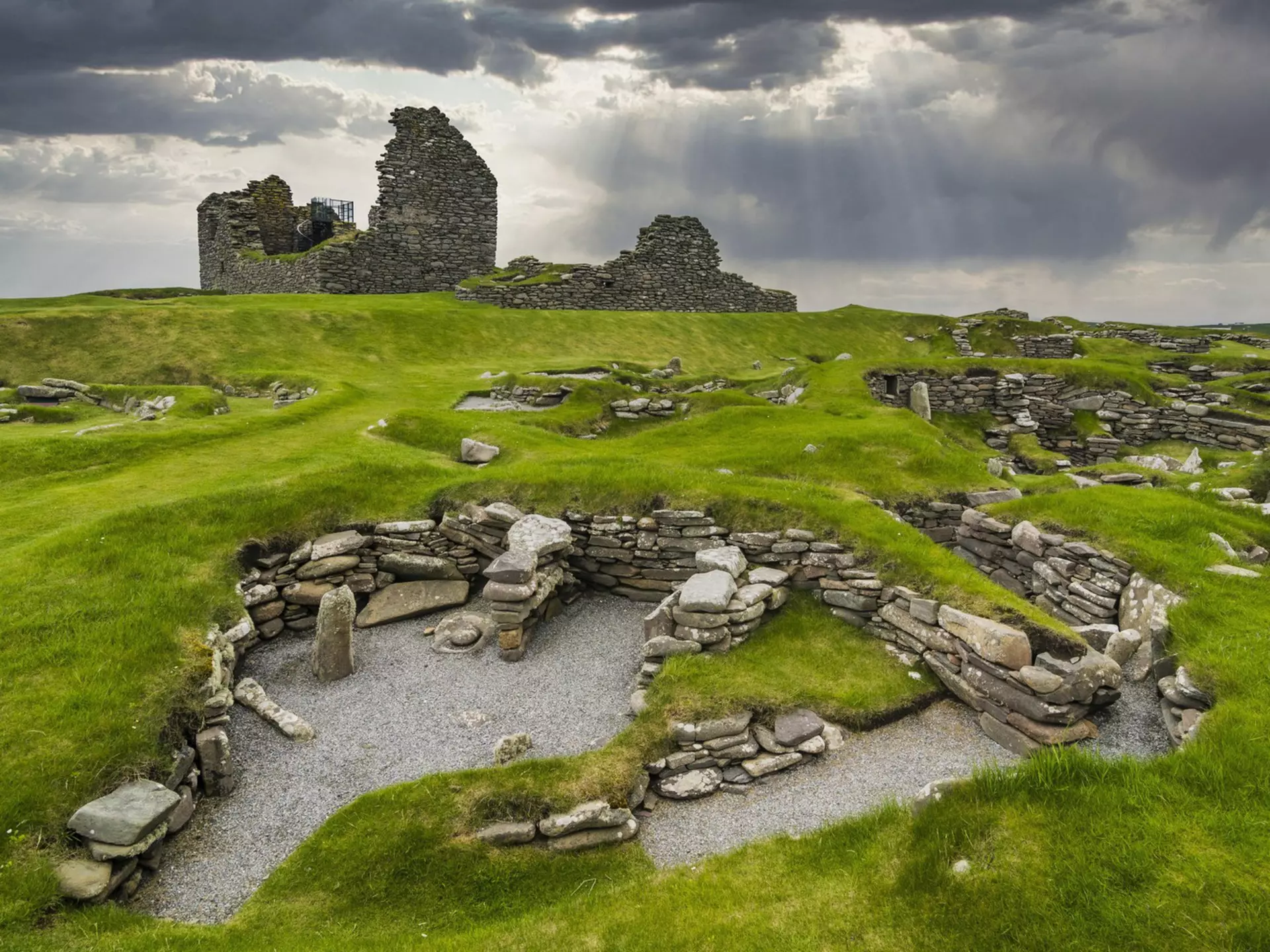 Dramatic Jarlshof in Shetland is one of Scotland's top historic sights. Michael Runkel/Getty Images
