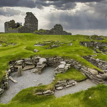 Dramatic Jarlshof in Shetland is one of Scotland's top historic sights. Michael Runkel/Getty Images