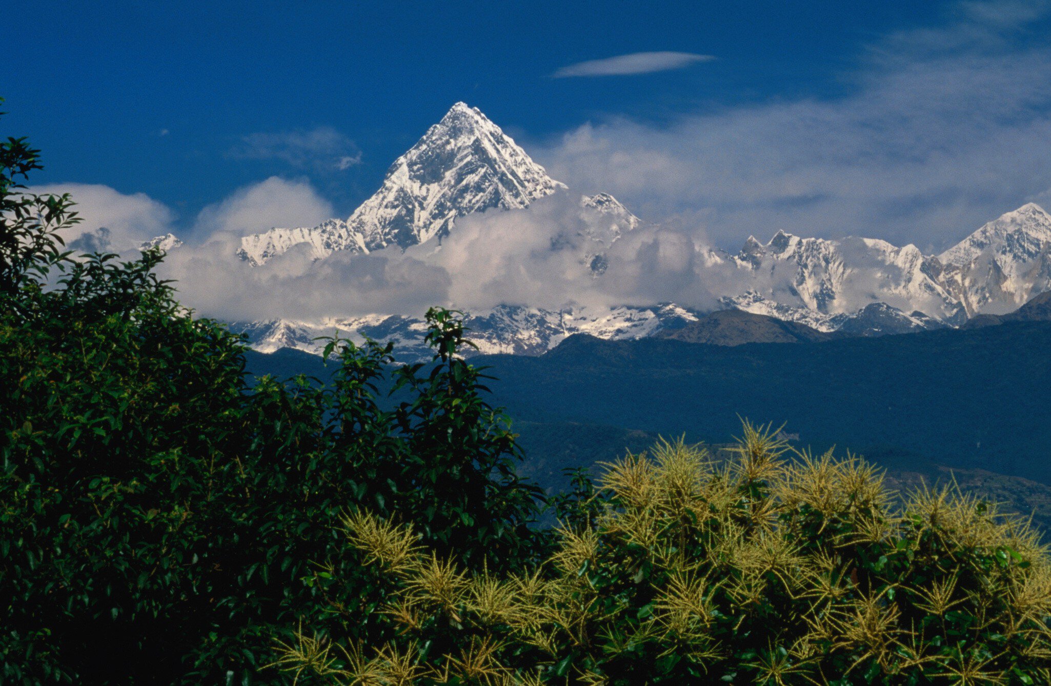 Mt. Machupuchare in the Annapurnas Range.