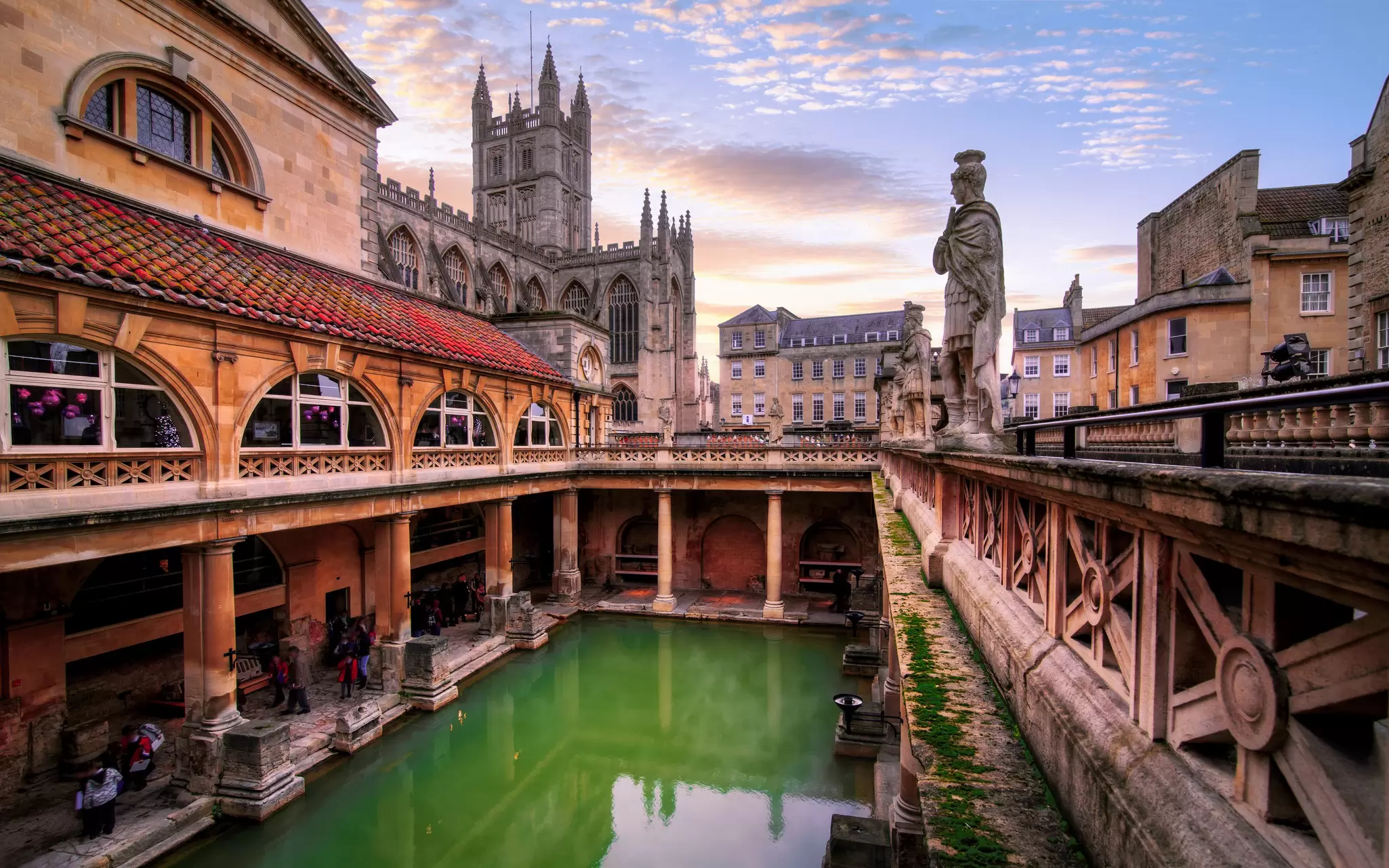 The ancient Roman Baths in Bath, England