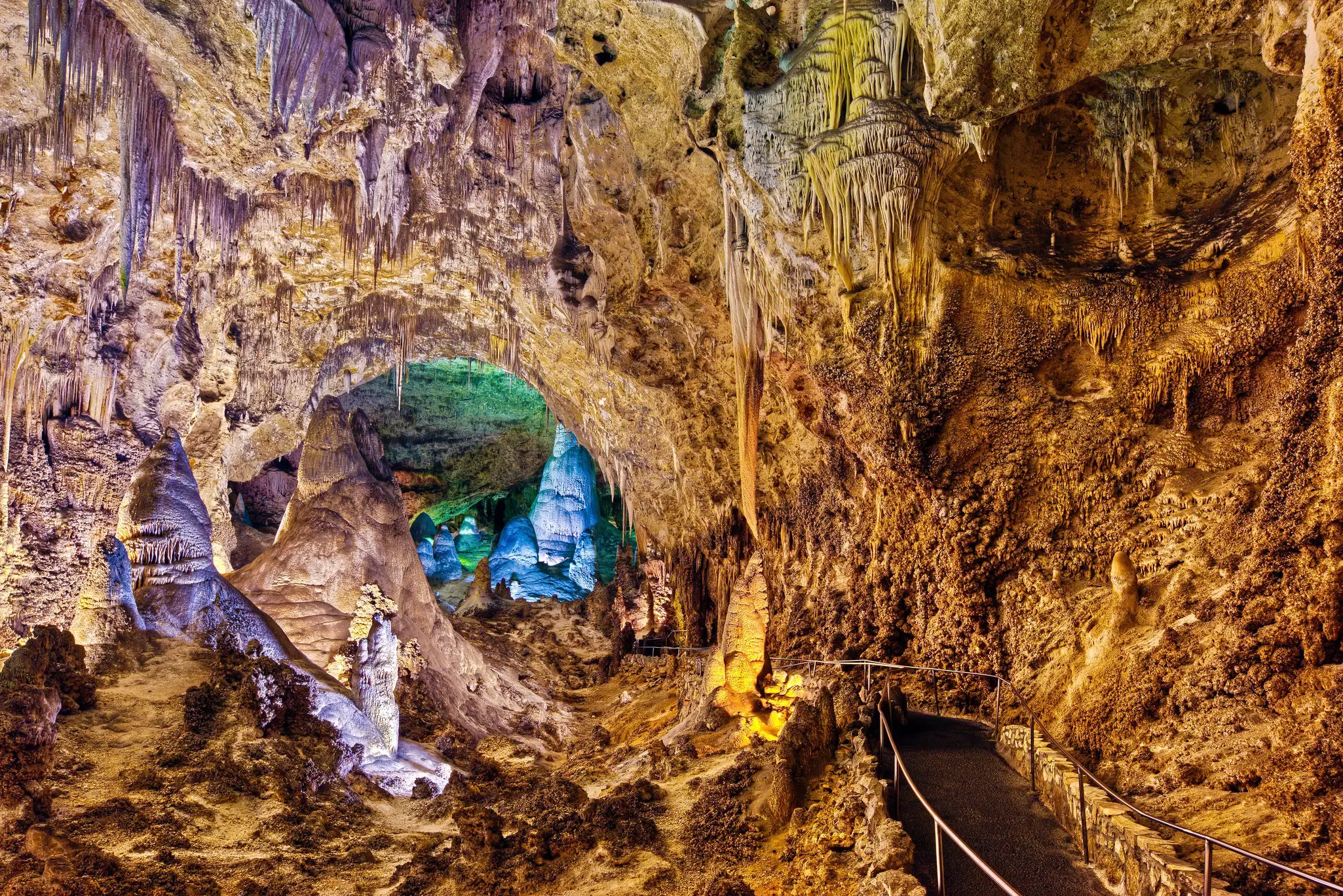 The walkway through the Big Room, Carlsbad Caverns National Park, New Mexico