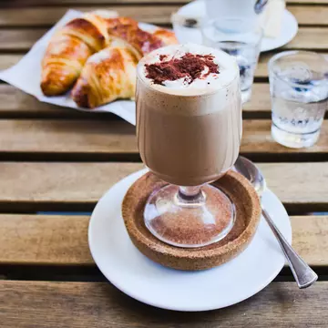 Bicerin is a traditional hot drink native to Turin. It's made of espresso, drinking chocolate and whole milk
