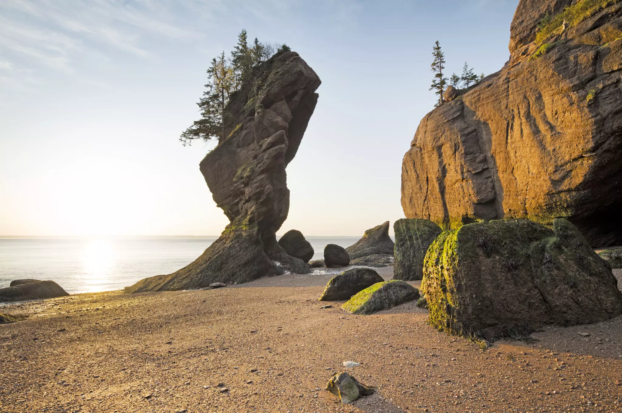 The Bay of Fundy is full of dramatic, eroded cliffs and sea stacks that reveal layers of geologic history ©Justin Foulkes/Lonely Planet