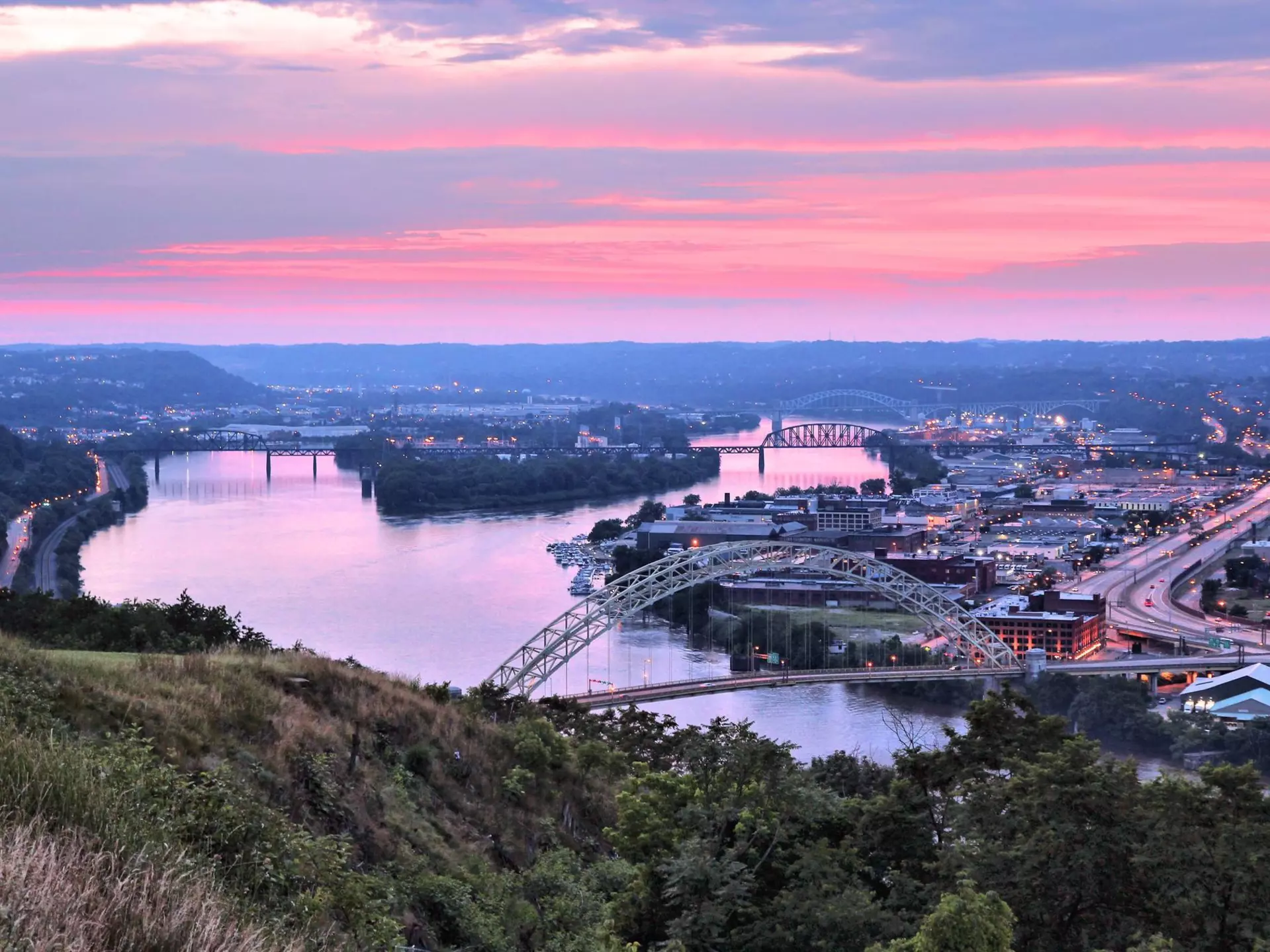Pittsburgh city during sunset with the Ohio River, Chateau district and Brunot Island.
1084883302
brunot, Urban Skyline, Outdoors, Ohio River, Pittsburgh, Pennsylvania, Modern, Architecture, No People, Warehouse, Island, Light - Natural Phenomenon, Photography, Sunset, North America, Horizontal, City, Tourism, District, USA, Bridge - Built Structure, Travel