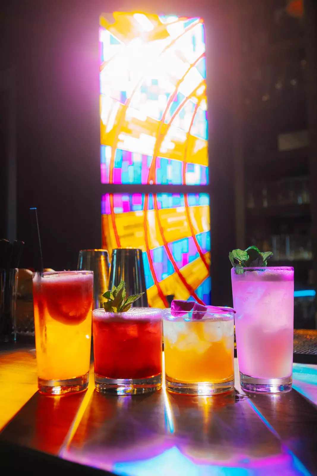 an assortment of cocktails at Rosemary & Beauty Queen