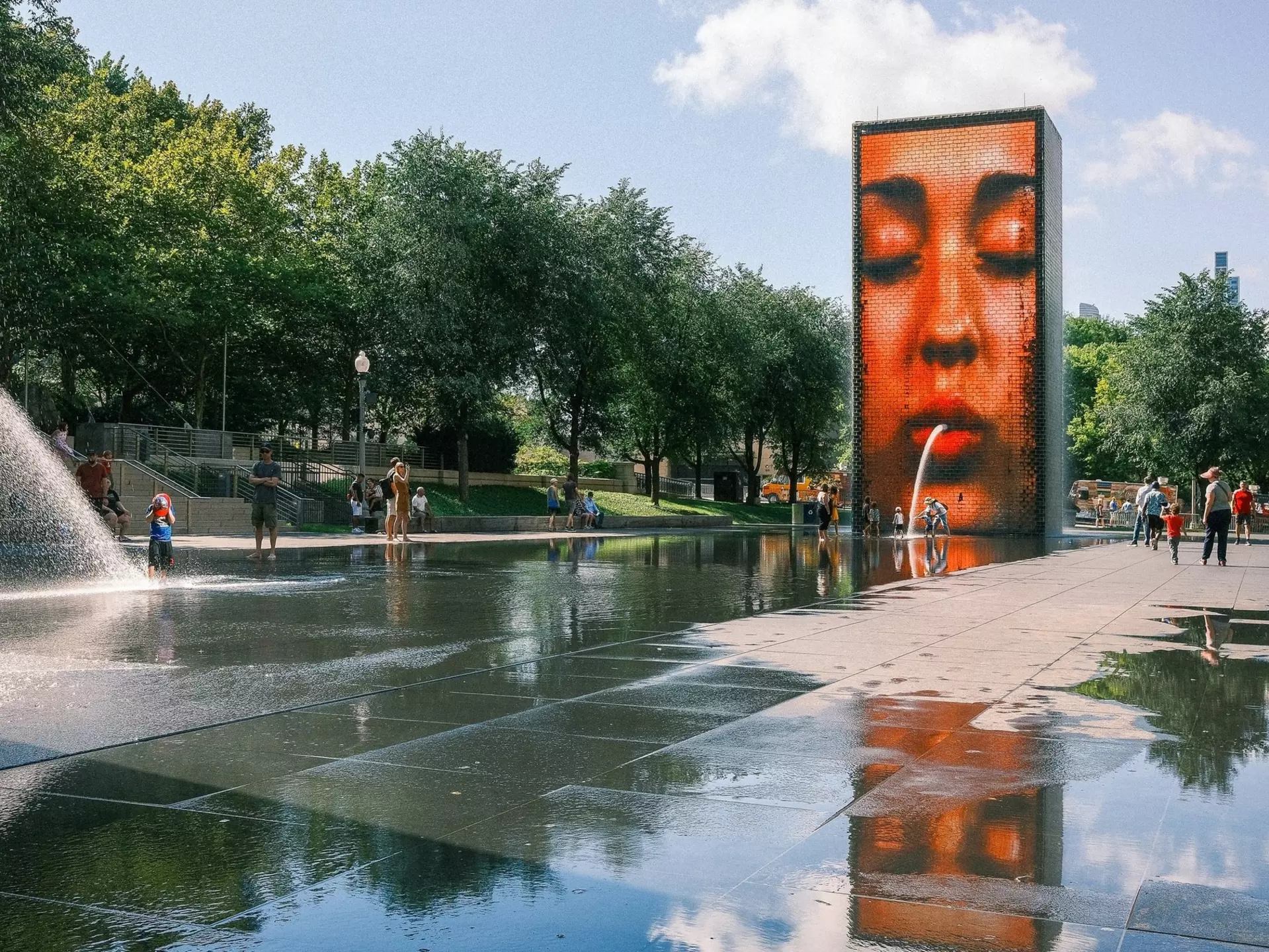 The Crown Fountain in Millennium Park, Chicago. MattariStudio/Shutterstock