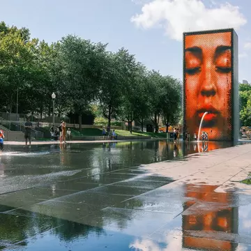 The Crown Fountain in Millennium Park, Chicago. MattariStudio/Shutterstock