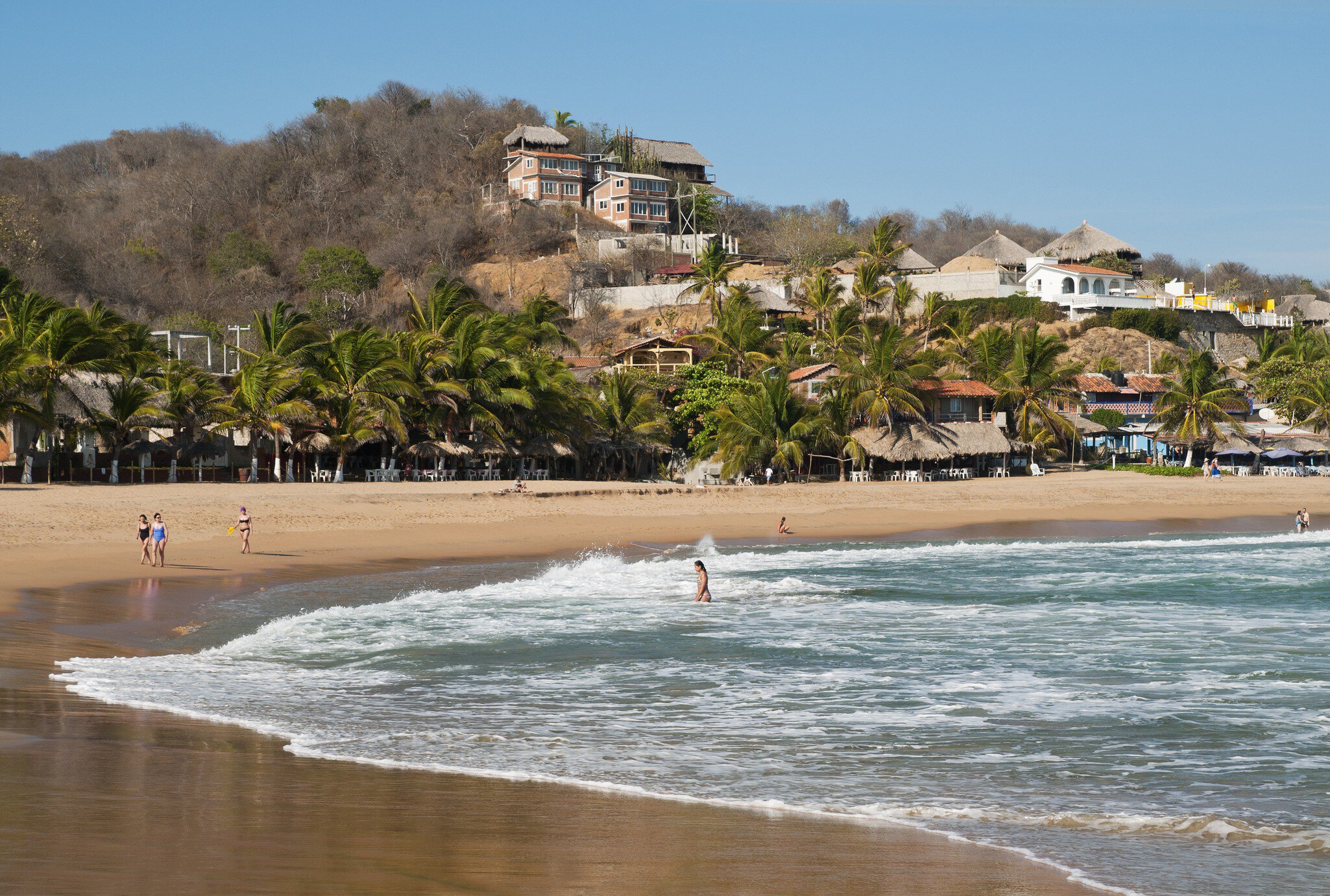 The beach at San Agustinillo.