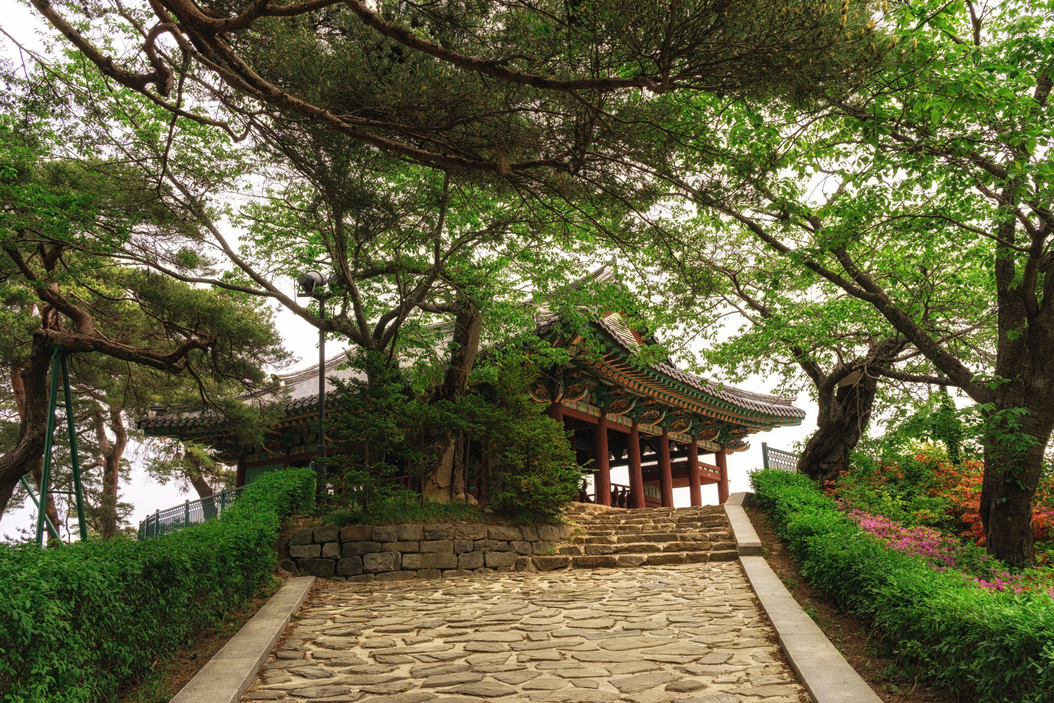 Traditional gyeongpo pagoda taken near the gyeongpo lake in gangneung, south korea. Taken during summer