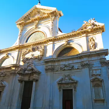 Savona,Italy,22 november 2015.Facade of the cathedral of Savona, built between 1584 and 1605. Inside there are valuable works of art.