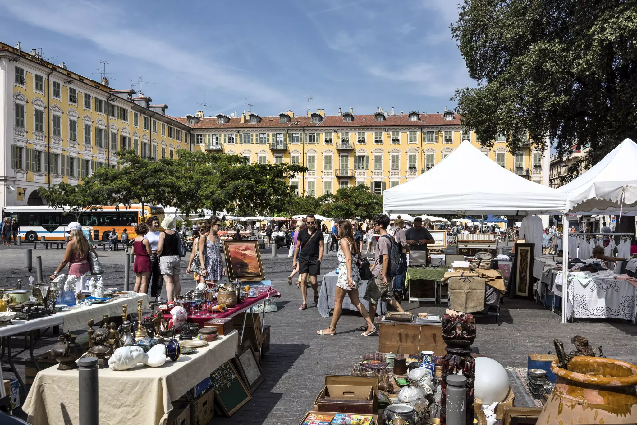 Street scene in Place Garibaldi, Nice, France
