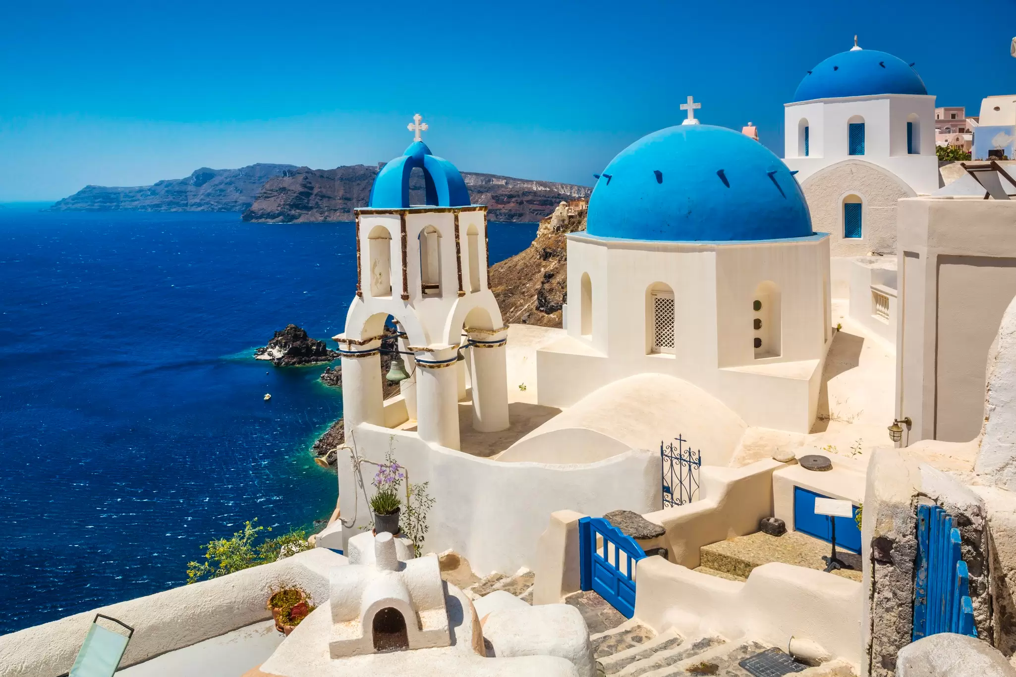 Oia, a village on the Greek island of Santorini. Gonzalo Azumendi/Getty Images