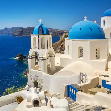 Oia, a village on the Greek island of Santorini. Gonzalo Azumendi/Getty Images