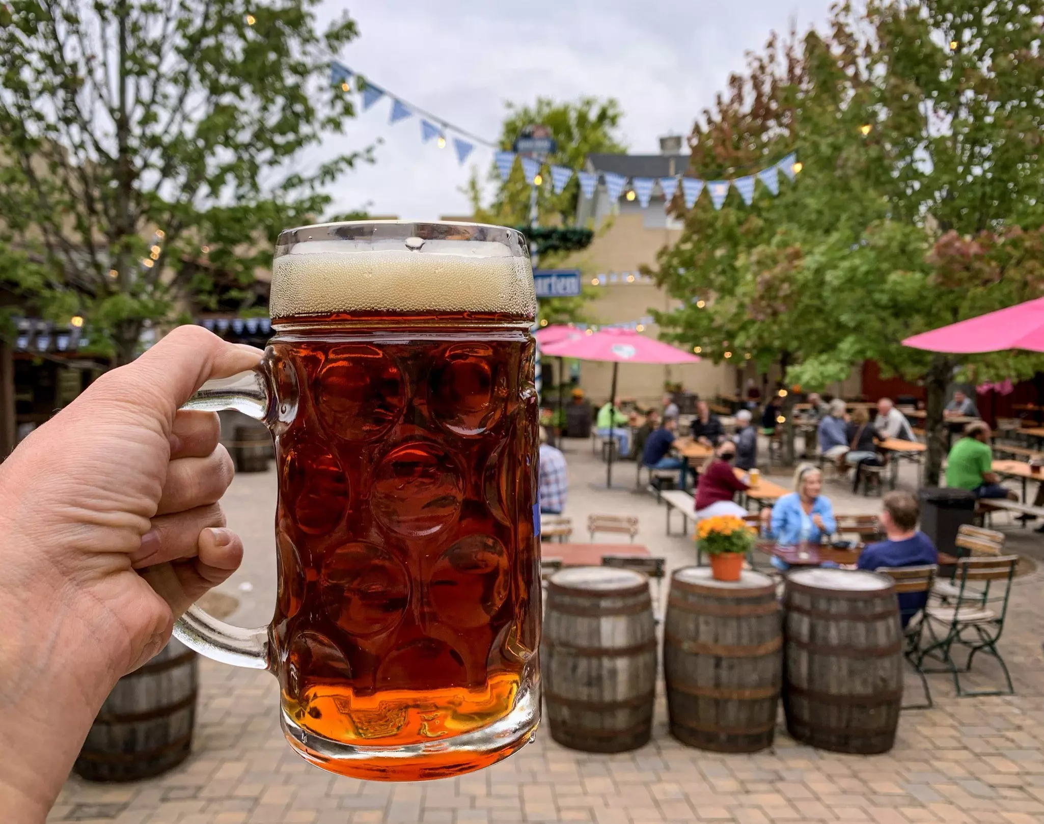 Schulz Bräu has a large Biergarten to enjoy drinks with plenty of social distance © Bailey Freeman / Lonely Planet