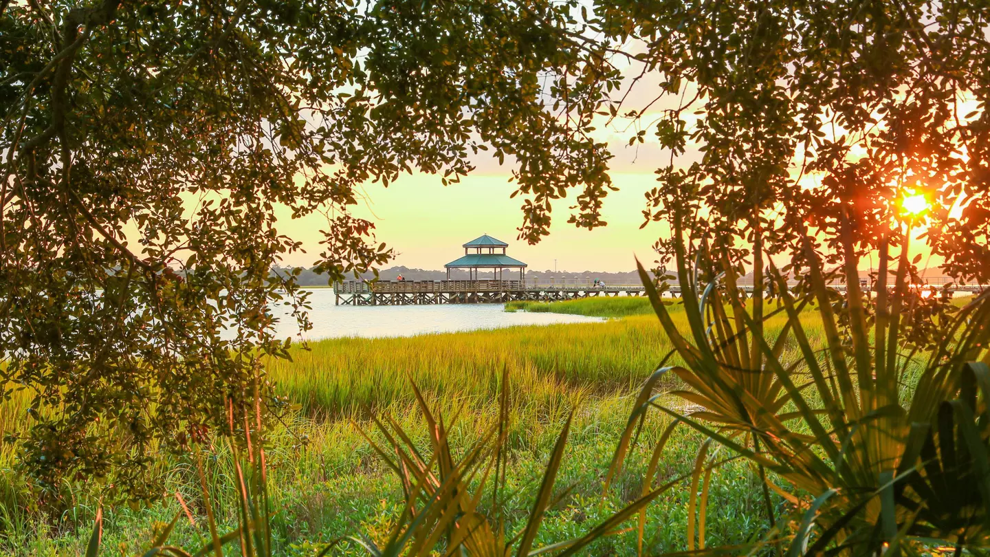 Pier at Brittlebank Park in Charleston, South Carolina