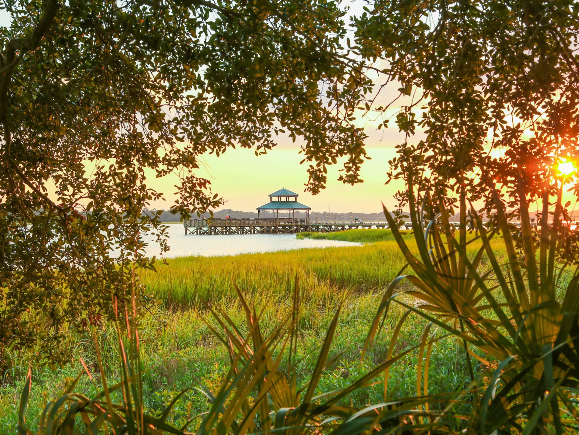 Pier at Brittlebank Park in Charleston, South Carolina
