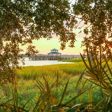 Pier at Brittlebank Park in Charleston, South Carolina