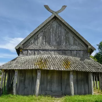 Viking archaeological site of Trelleborg in Denmark.