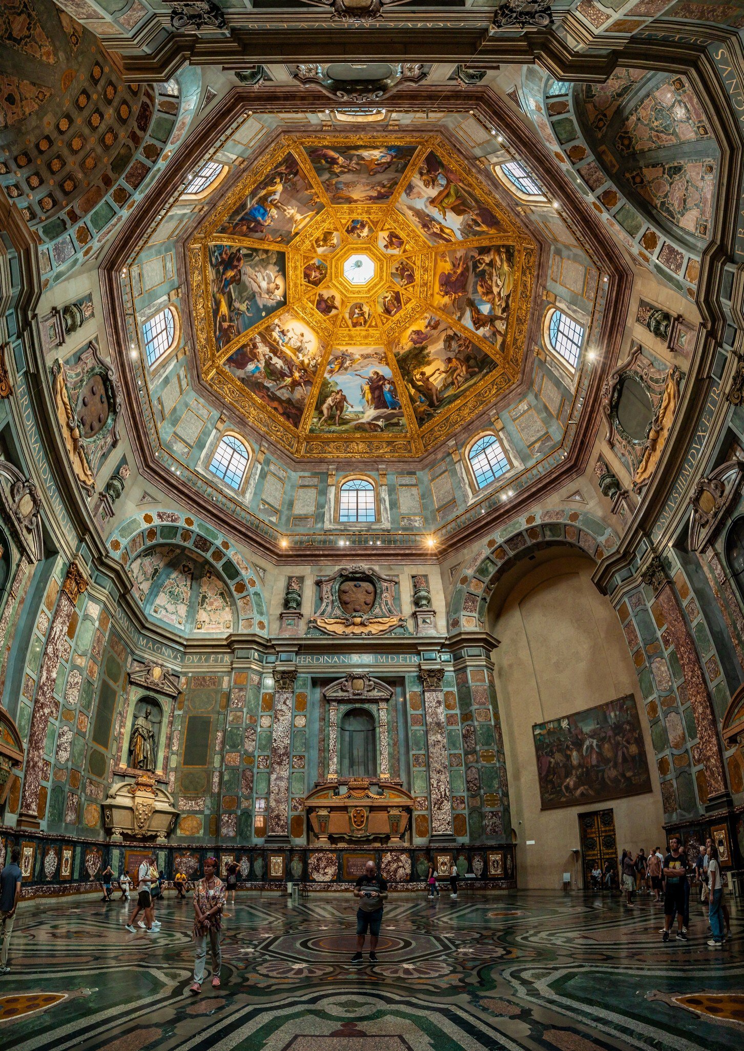 Interior of the Cappella dei Principi – or Chapel of the Princes – in the Cappelle Medicee Museum in Florence, Italy.