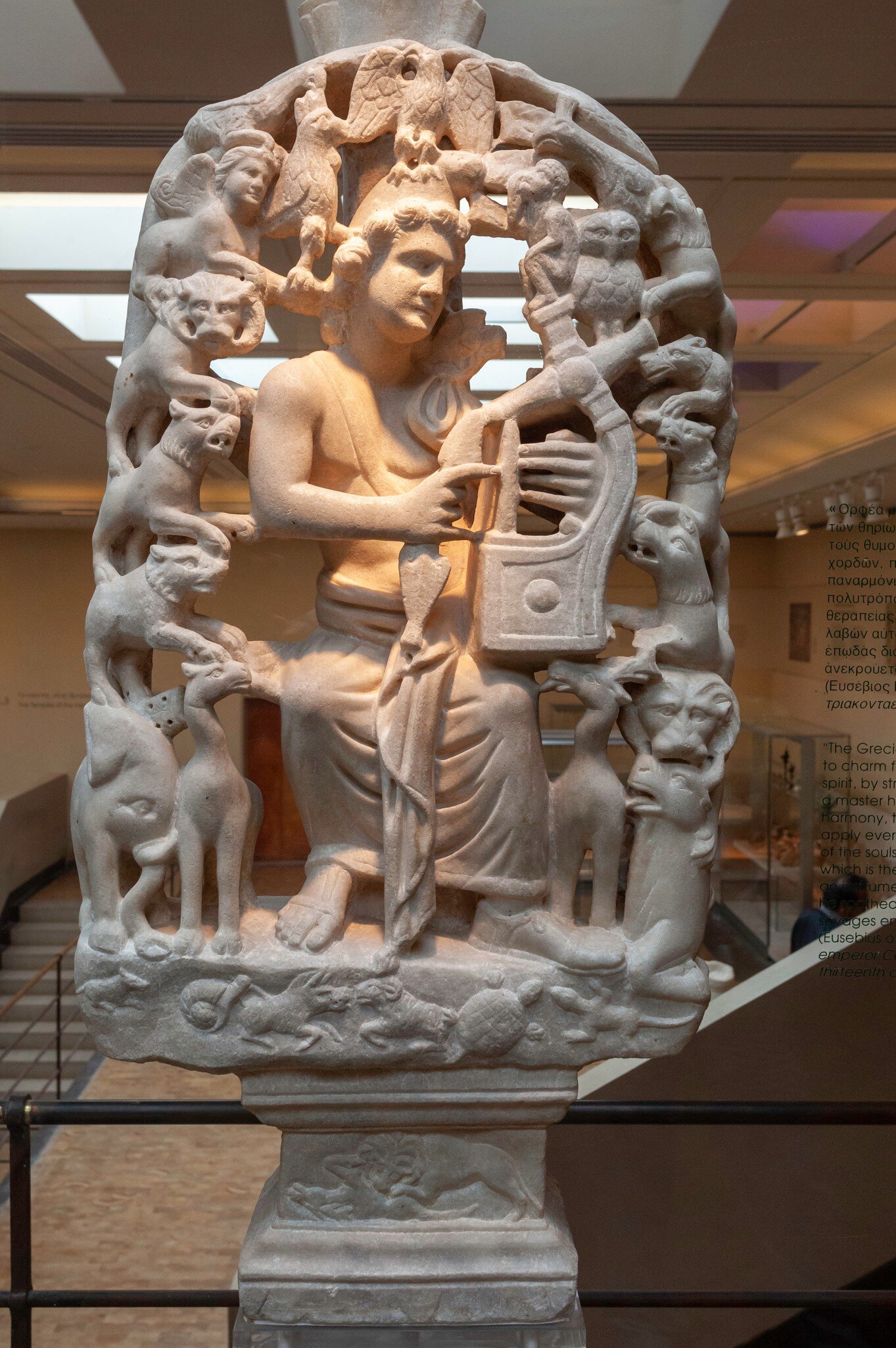 Statue of Orpheus in the Byzantine and Christian Museum in Athens, Greece.