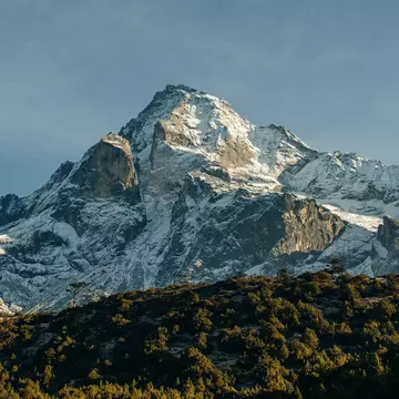panorama view of Mount Everest massif (including Nuptse and Lhotse) and Ama Dablam from Namche Bazar, Himalayas, Nepal. High quality photo, License Type: media, Download Time: 2025-11-14T19:45:06.000Z, User: rhylton_redventures, Editorial: false, purchase_order: 65050 - Digital Destinations and Articles, job: Lonely Planet, client: dream trips, other: Rhianydd Hylton