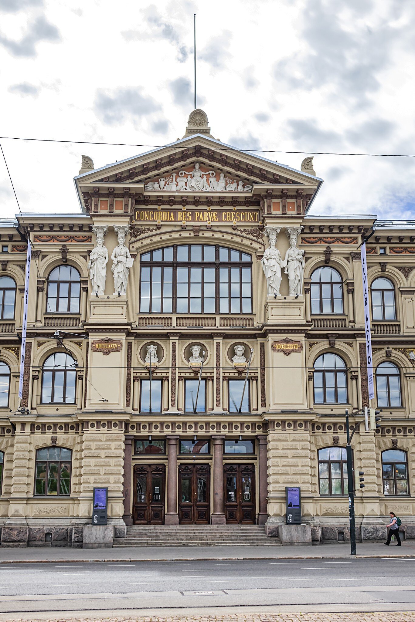 HELSINKI, FINLAND - JUNE 19, 2017: Ateneum Art Museum building (1887) at Rautatientori Square in Helsinki.  License Type: media  Download Time: 2023-03-16T19:26:00.000Z  User: Norma.PrauseBrewer_LonelyPlanet  Is Editorial: Yes  purchase_order:   