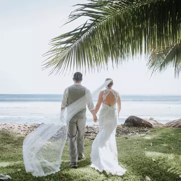 If you’re invited to a wedding in the Caribbean during the summer/fall hurricane season, you don’t need to fret about accepting © Leah Flores / Stocksy