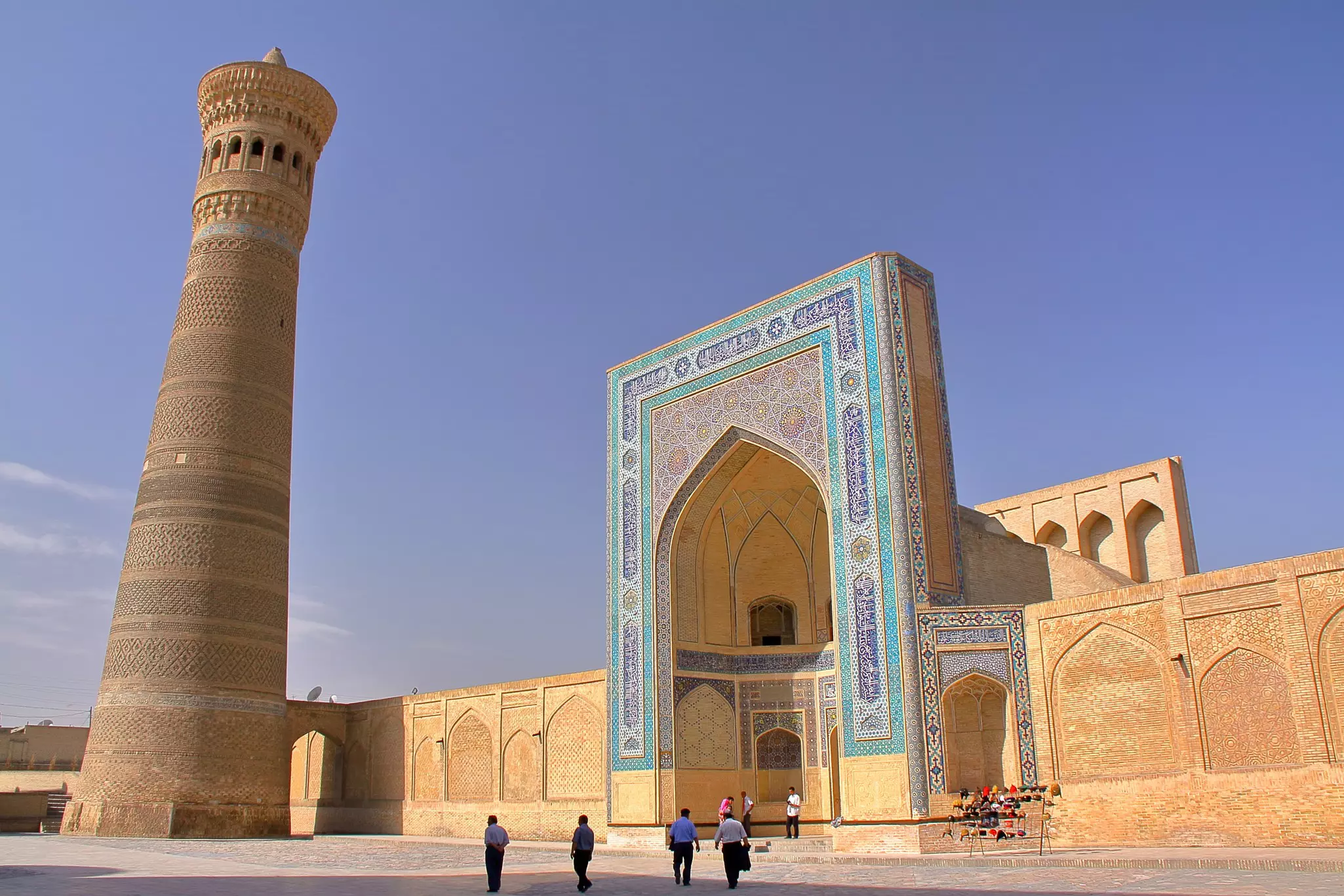The Poi Kalon Mosque and Minaret in Bukhara, Uzbekistan.