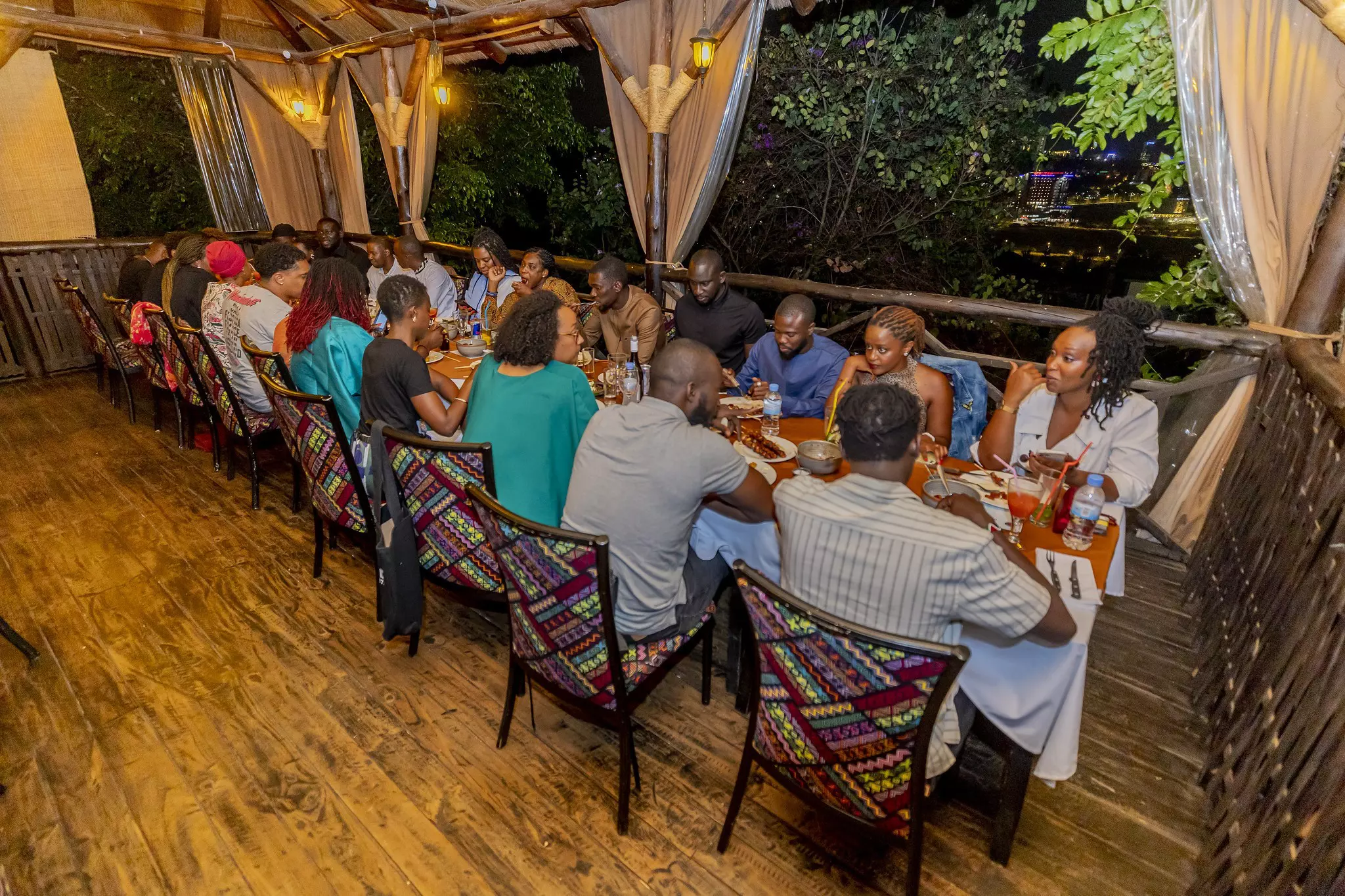 Beautiful views characterize the city of Kigali, and there are great places to eat that take advantage of the city lights © Courtesy of Visit Rwanda