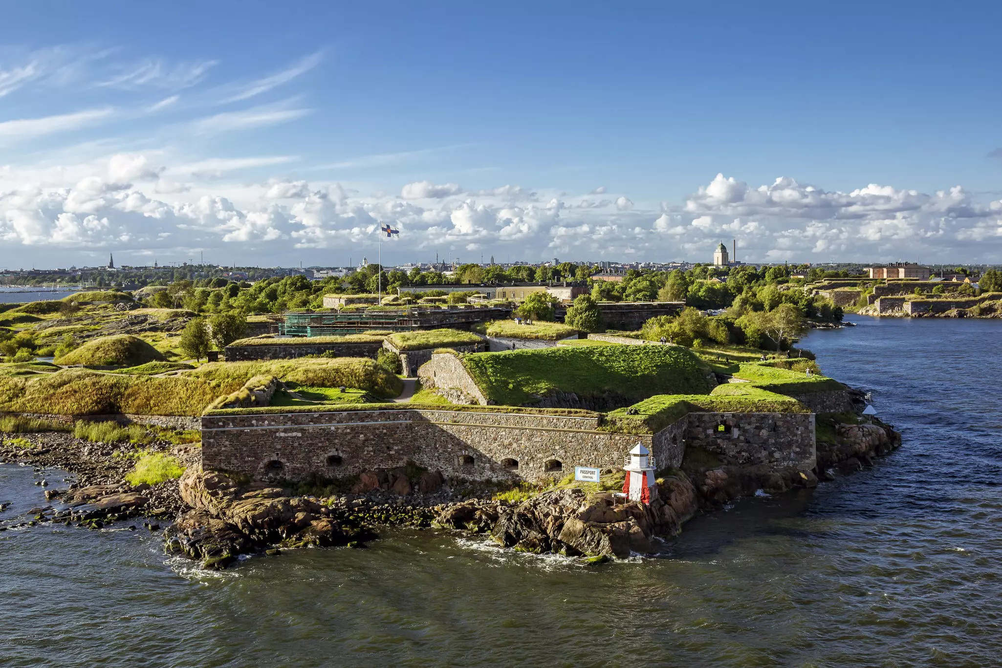 Suomenlinna fortress in the Helsinki harbor.
