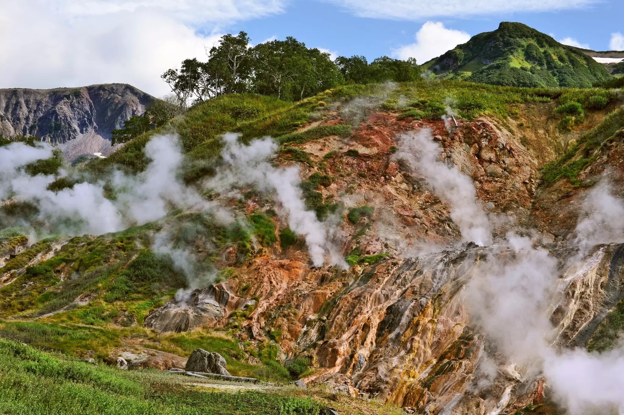 One of Kamchatka’s highlights, the steaming Valley of Geysers can be accessed only by helicopter. Alla / Shutterstock