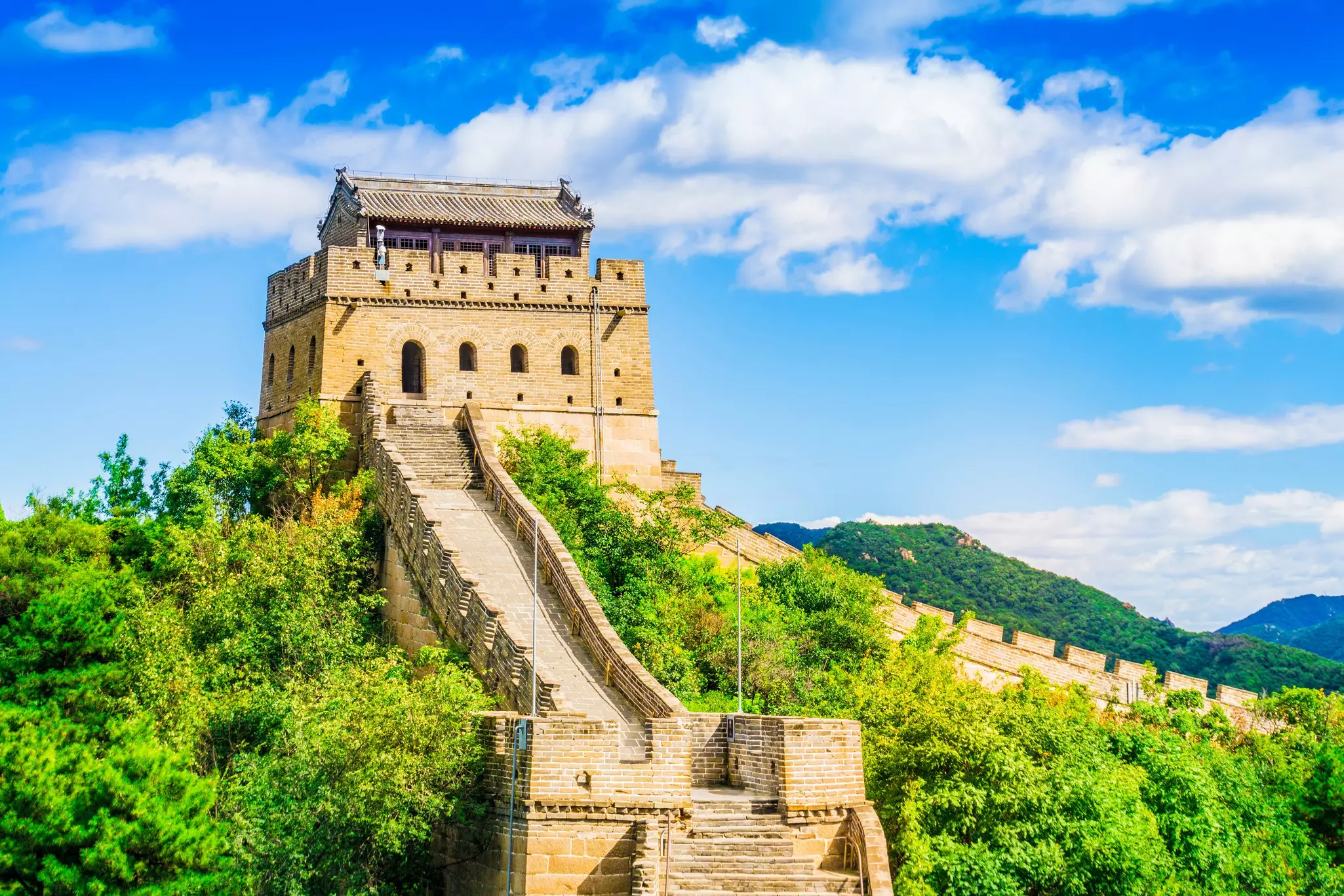A tower at the Badaling section of the Great Wall of China. aphotostory/Shutterstock