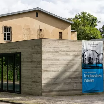 Exterior of KGB Prison or Memorial Leistikowstrasse in Potsdam, Germany.
