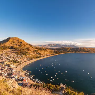 Copacabana and Lake Titicaca, Bolivia. Fabio Lamanna/Shutterstock