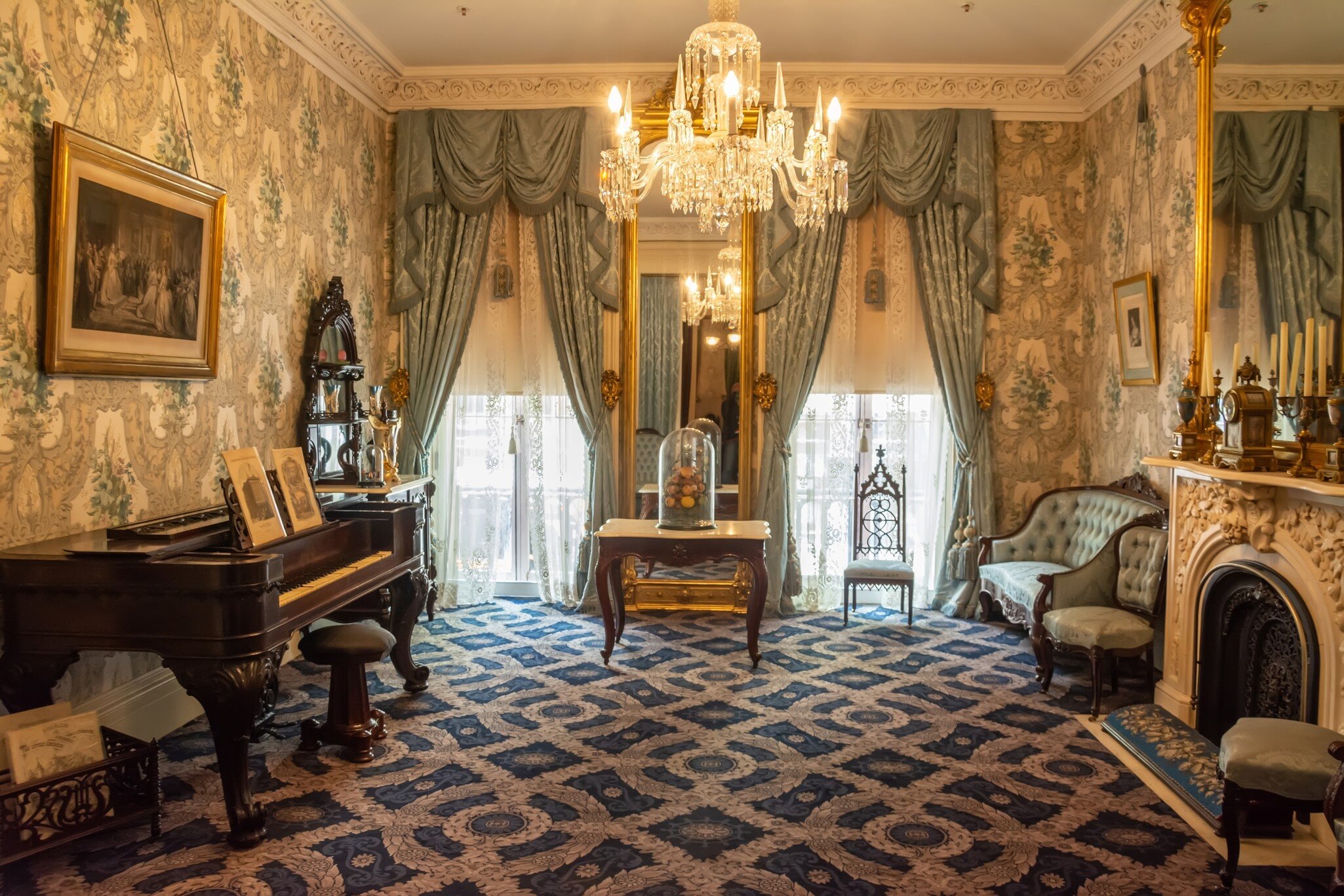 New York City, USA – May 9, 2017. The Parlor of the Theodore Roosevelt Birthplace historic site at 28 E 20th Street in New York City. The Parlor was used for special gatherings and social events; Shutterstock ID 2208728847;