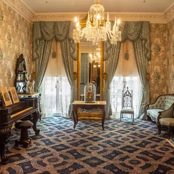 New York City, USA – May 9, 2017. The Parlor of the Theodore Roosevelt Birthplace historic site at 28 E 20th Street in New York City. The Parlor was used for special gatherings and social events; Shutterstock ID 2208728847;