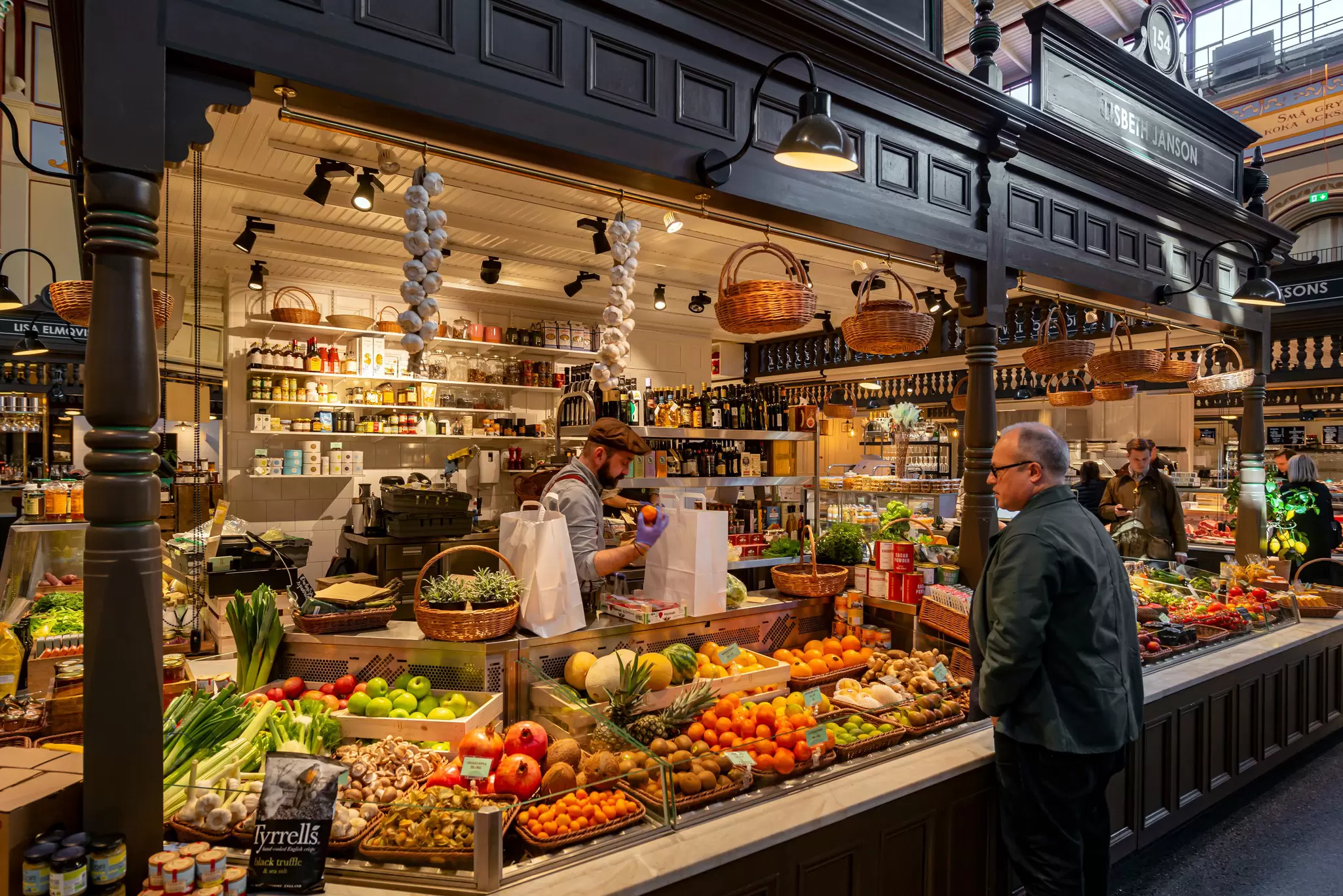 STOCKHOLM, SWEDEN -APRIL 11, 2020 :Sweden, Stockholm, Ã–stermalms Saluhall market hall  License Type: media  Download Time: 2023-06-25T07:29:09.000Z  User: hannahblackie10  Is Editorial: Yes  purchase_order: 56530/Global Publishing WIP  