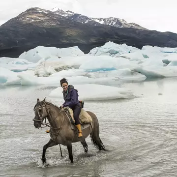 Adventurous woman, outdoor woman, friend, guide, Badass, strong, happy, content, risk taker, whole/complete, competent
1126695765
chile, january, horse, portrait, women, one woman only, one person, mare, patagonia - chile, photography, chilean ethnicity, latin america, latin american and hispanic ethnicity, 30-39 years, 35-39 years, people, adult, horseback riding, nature, riding, animal, rustic, riding tack, halter, saddle, sheepskin, mountain, getting away from it all, south america, journey, non-urban scene, one animal, outdoors, lake, water, iceberg - ice formation, glacier, mountain range, cold temperature, glacier lagoon, extreme terrain, One Person