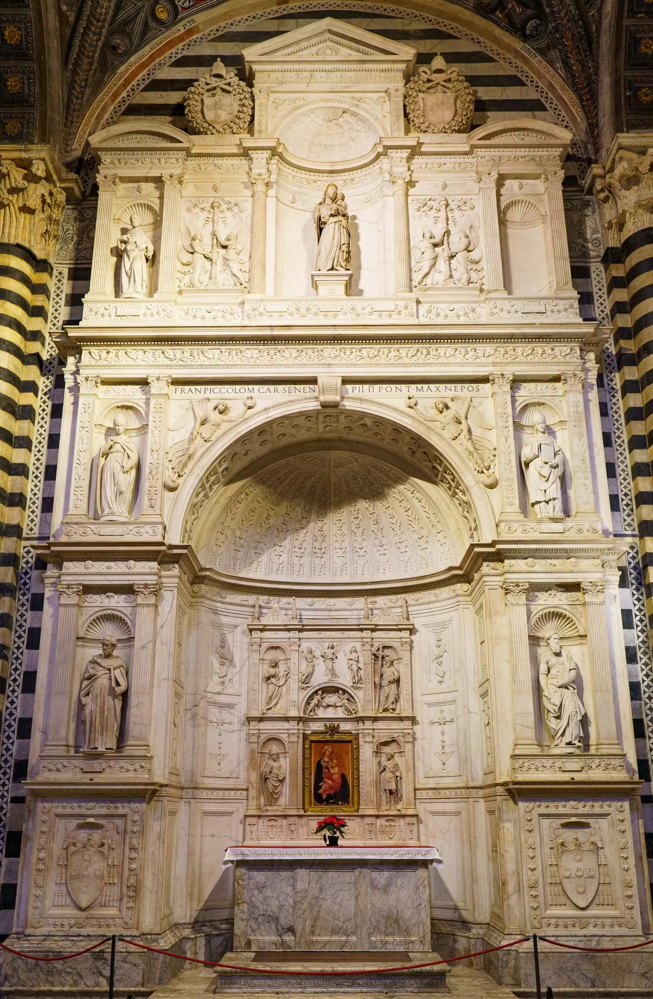 The Piccolomini altar within the Siena Cathedral.