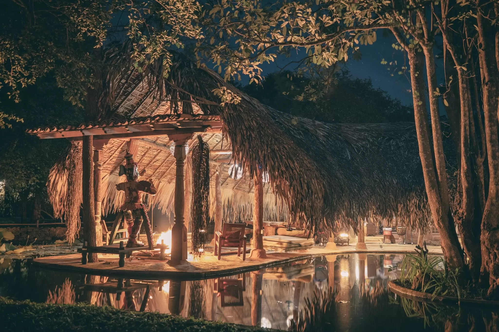 Banyan Camp at night. Banyan Camp