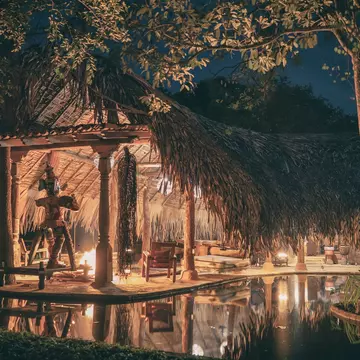 Banyan Camp at night. Banyan Camp