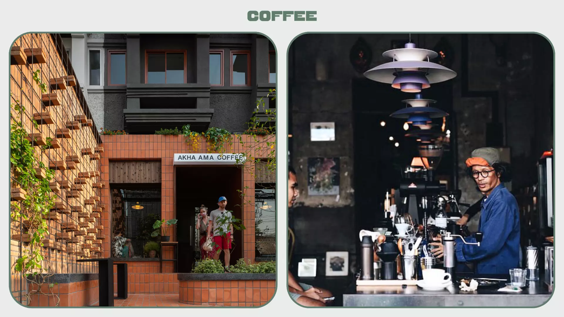 Man serving coffee at Flo in Chiang Mai