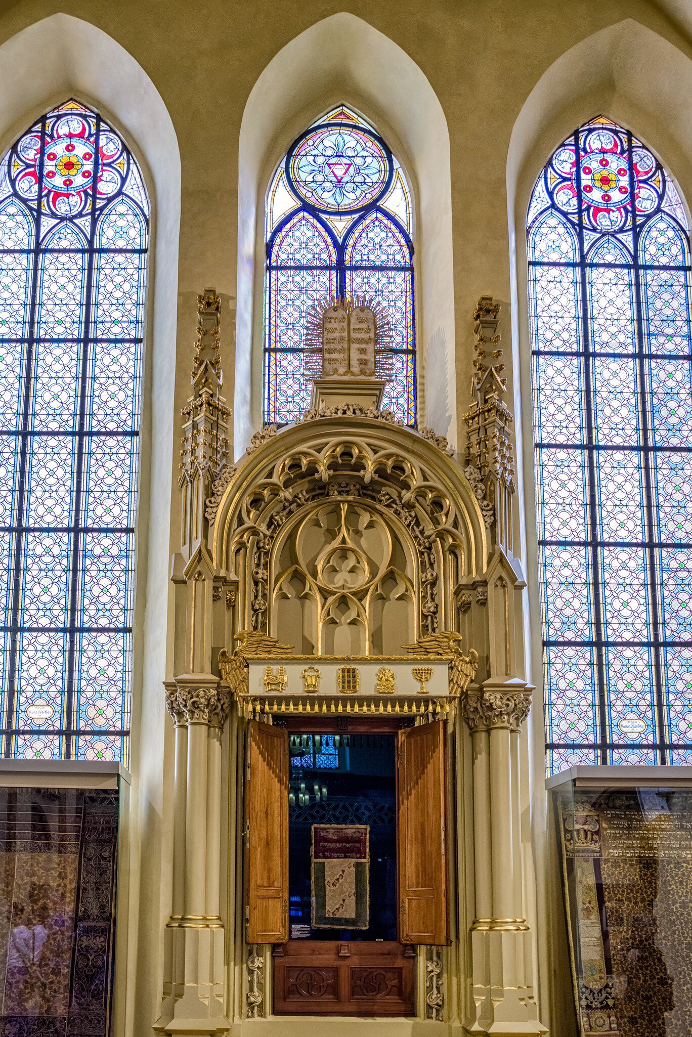 Interior of Maisel synagogue in Prague, Czech Republic. 