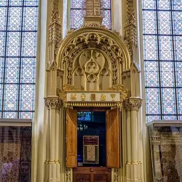 Interior of Maisel synagogue in Prague, Czech Republic. 